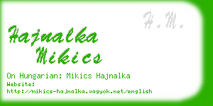 hajnalka mikics business card